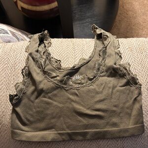 Olive Lace Trim Bralette
